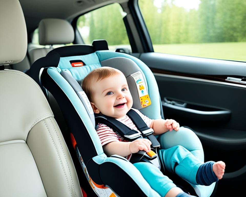 wanneer mag baby naar voren kijken in auto