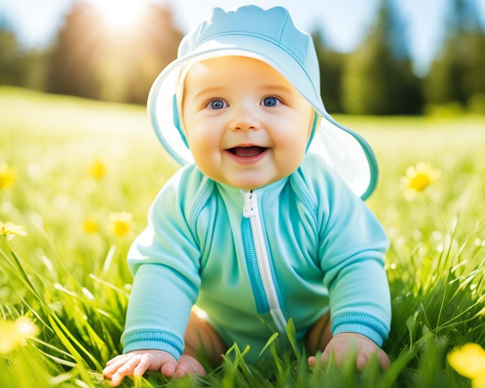 UV-beschermende kleding voor baby's
