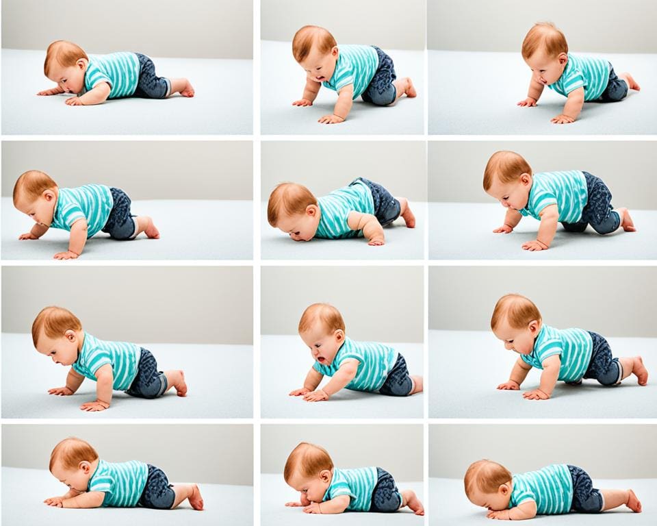 hoe leert een baby kruipen
