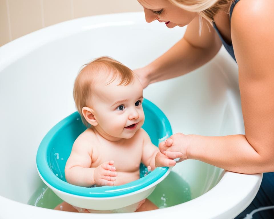 veiligheid baby in bad