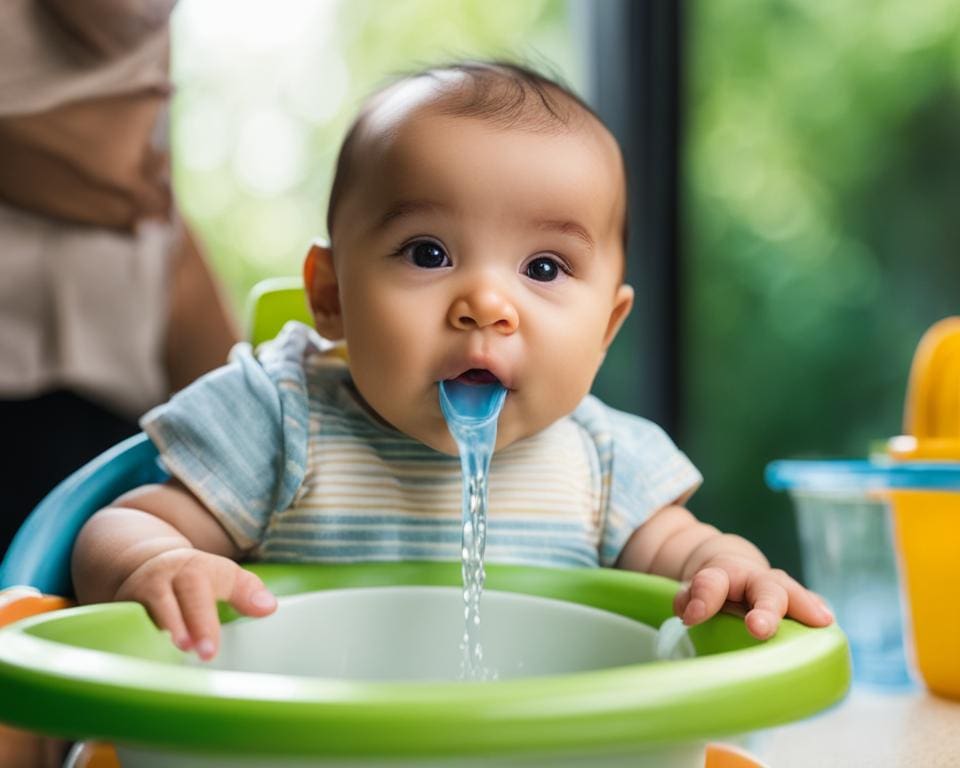 vanaf wanneer baby water drinken