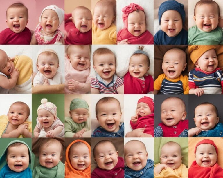 wanneer baby lachen