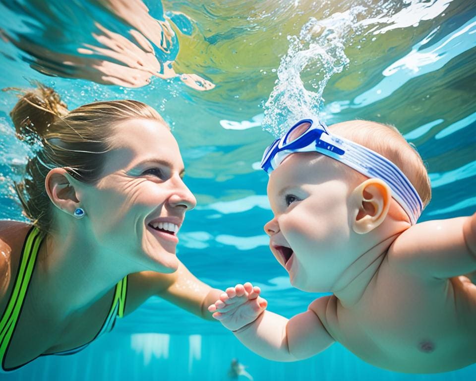 wanneer zwemmen met baby