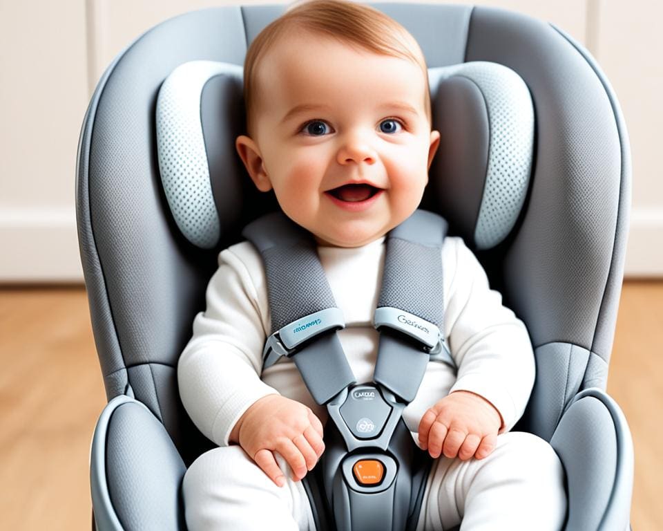 juiste houding baby autostoel